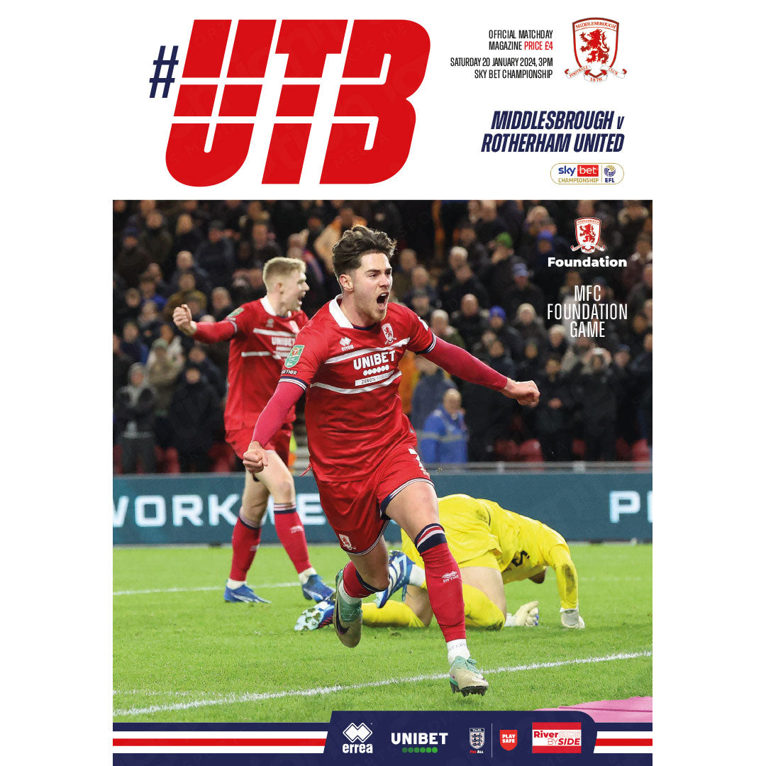 Middlesbrough v Rotherham United Matchday Programmes Ignition Sports