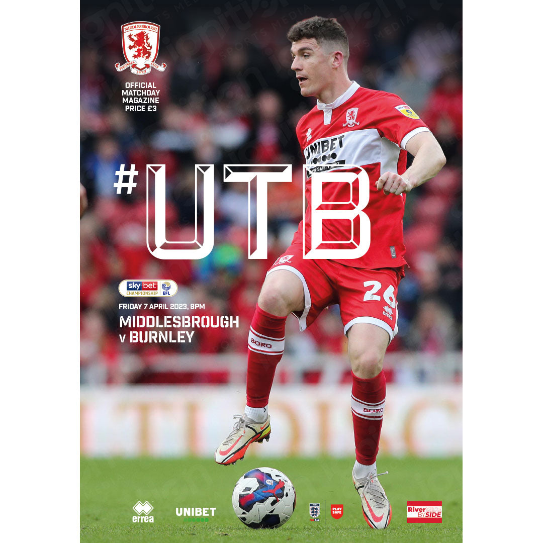 Middlesbrough vs Burnley Matchday Football Programmes Ignition Sports