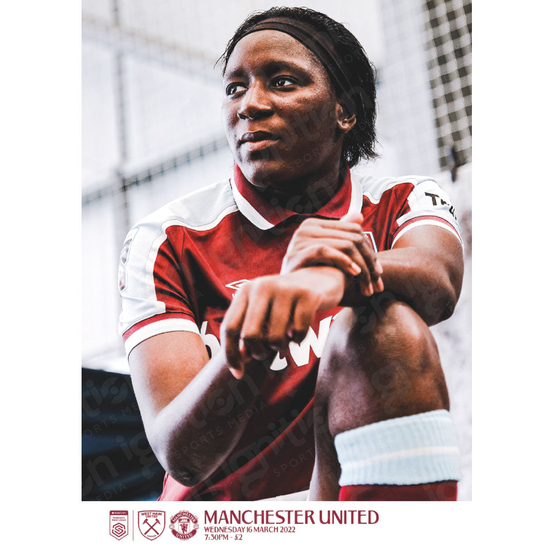 Manchester United Women v West Ham United Women match programme