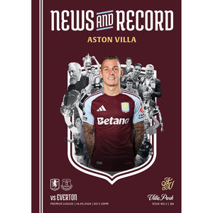 Aston Villa vs Everton football programmes