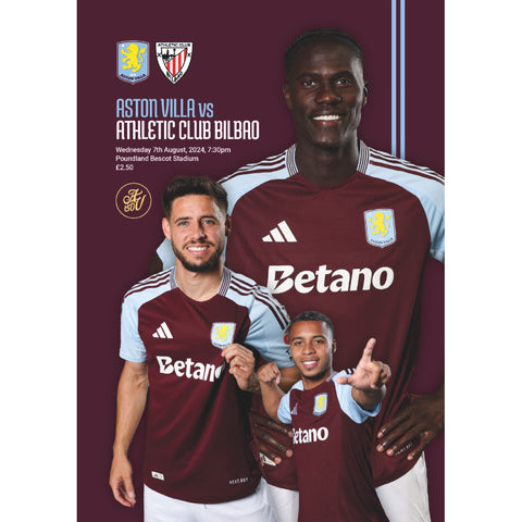 Aston Villa vs Athletic Bilbao (Pre-season) football programmes