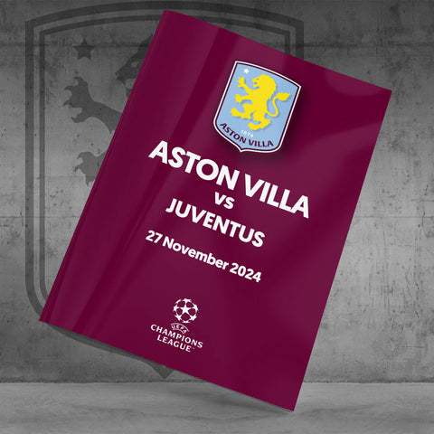 Aston Villa vs Juventus football programmes