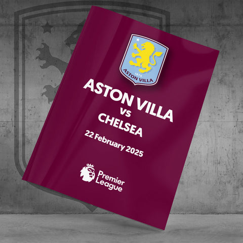 Aston Villa vs Chelsea football programmes