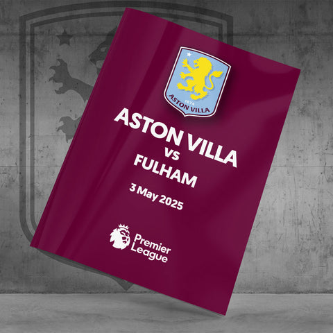 Aston Villa vs Fulham football programmes