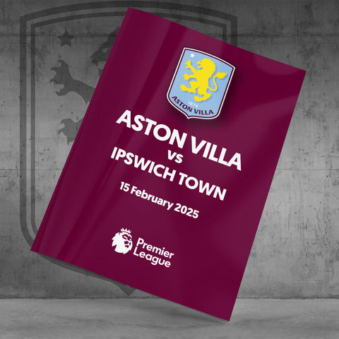 Aston Villa vs Ipswich Town football programmes