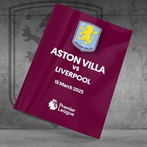 Aston Villa vs Liverpool football programmes