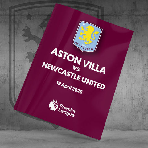 Aston Villa vs Newcastle United football programmes