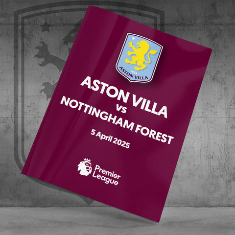 Aston Villa vs Nottingham Forest football programmes