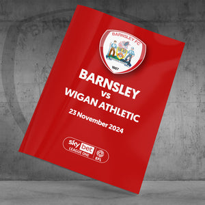 Barnsley vs Wigan Athletic football programme