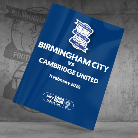 Birmingham City v Cambridge United football programmes