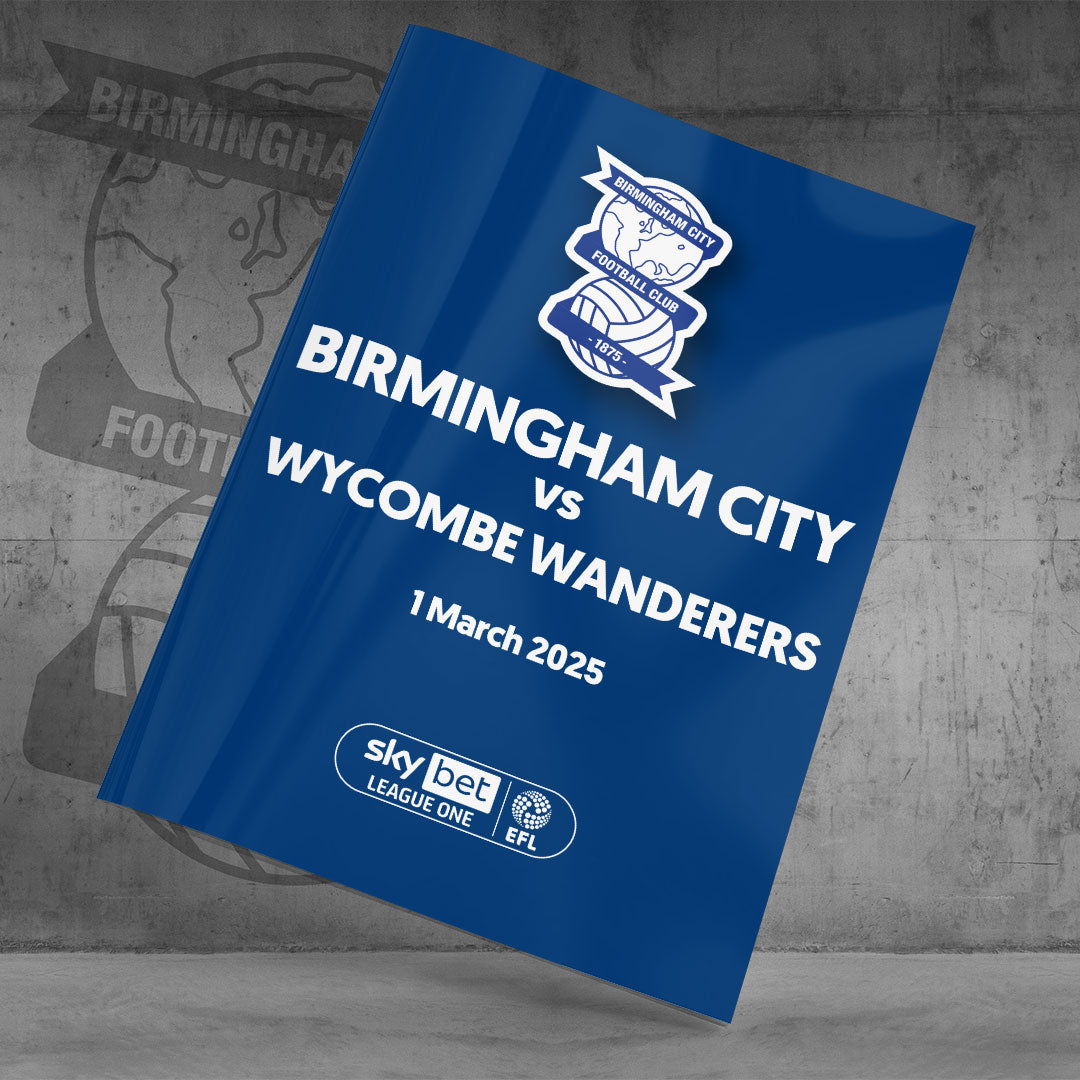 Birmingham City v Wycombe Wanderers football programmes