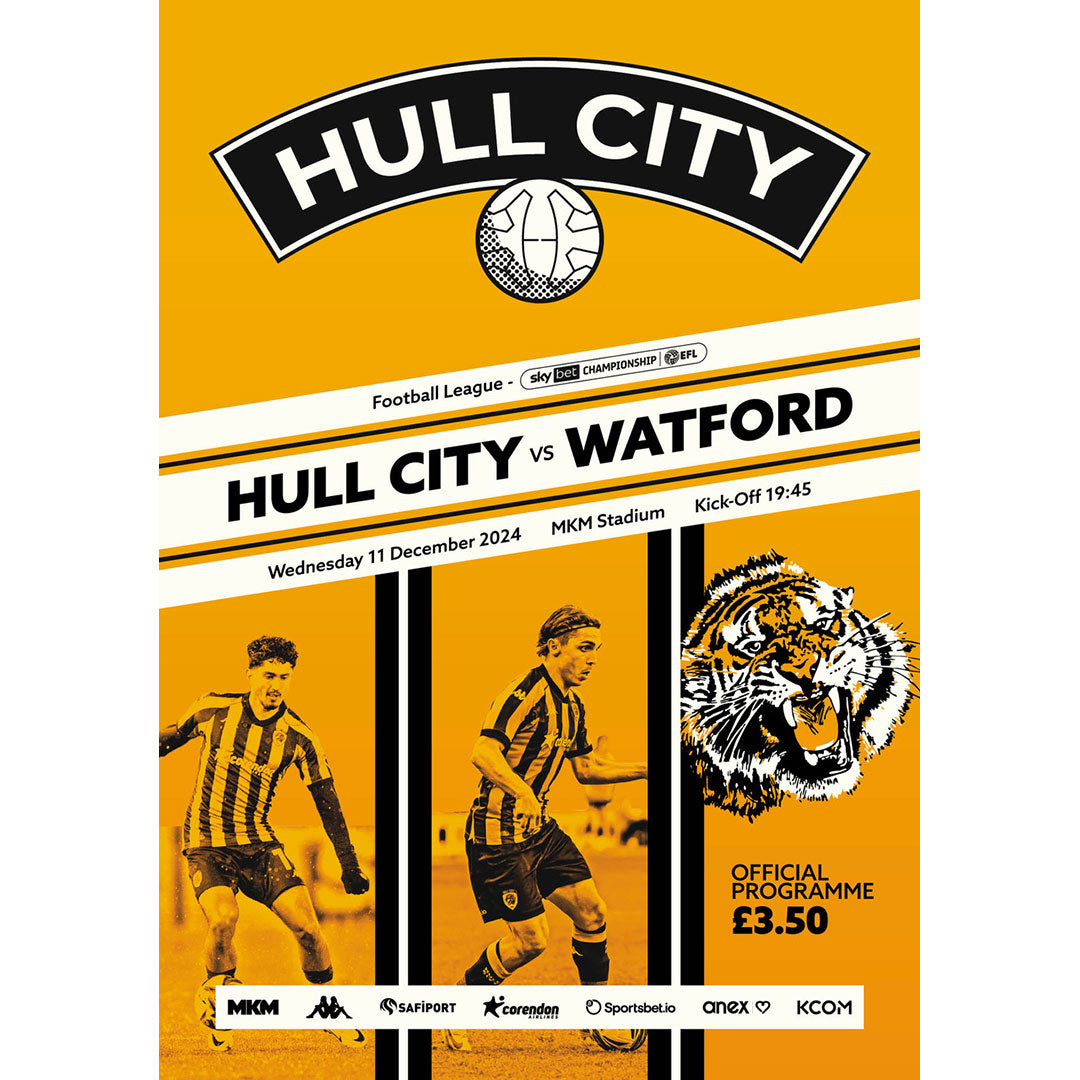 Hull City v Watford football programmes