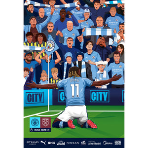 Manchester City vs West Ham United football programmes